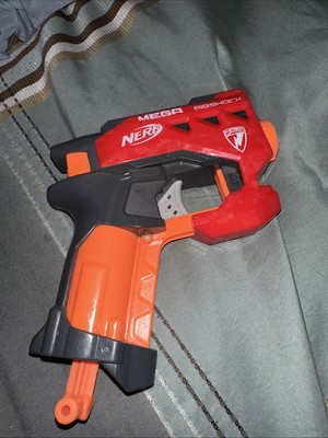 Nerf mega big shock Blaster Dart Gun Red black and orange tested working 