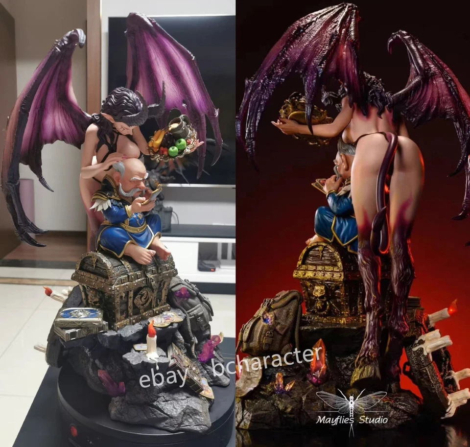 Mayfly Studio World of Warcraft WOW Warlock + Succubus 1/4 Estatua Coleccionable modelo Foto 3 de 4