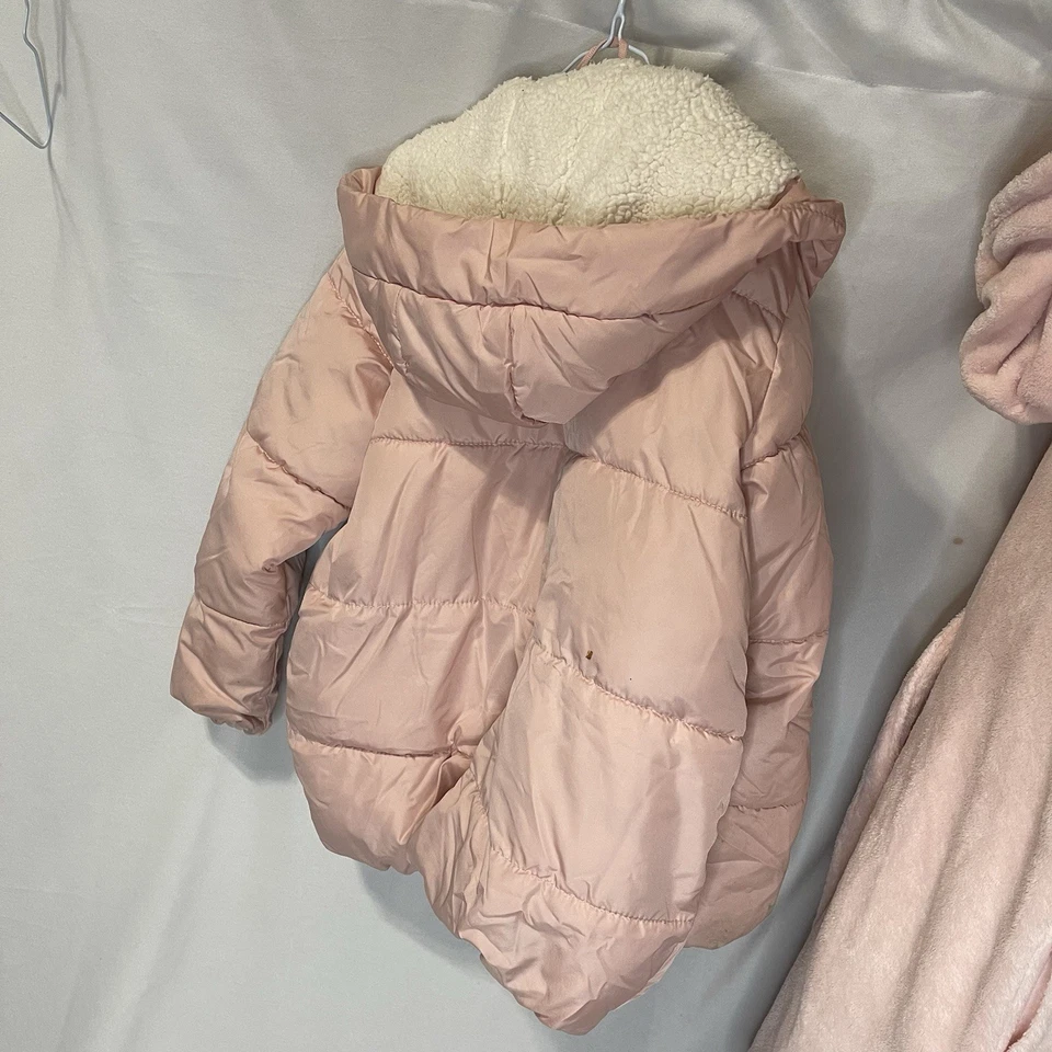 Girls Size 8 Lot Mostly Winter/ Puffer Jacket, Gap Robe, Holiday Dress, MSRP$250 - Image 3 of 4