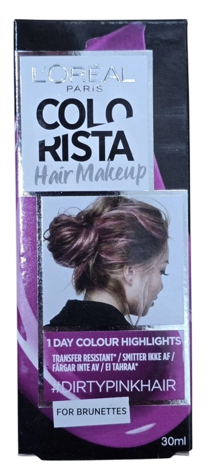 4 X L'Oréal Colorista Hair Makeup Dirty Pink 30mL Colour for Brunettes - Loreal  - image 3 of 3