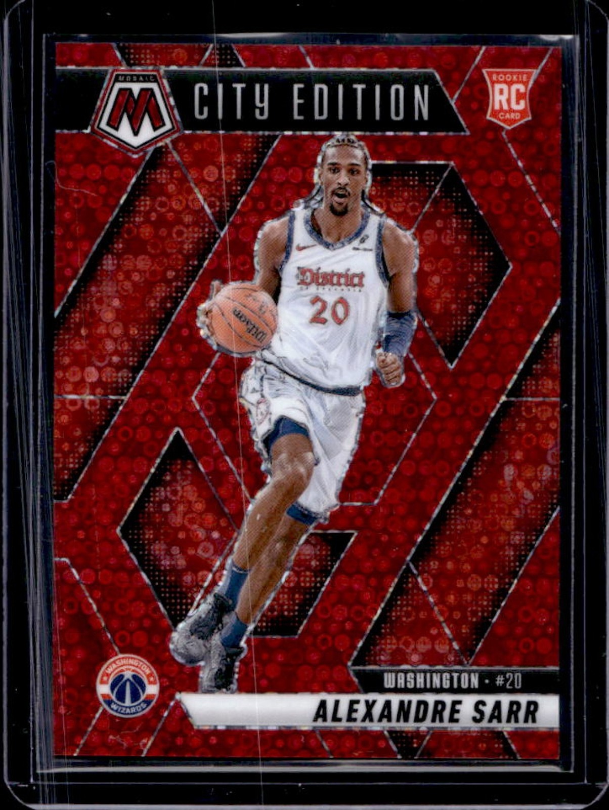 2024-25 Mosaic Alexandre Sarr RC Fast Break Red City Edition #9/99 Wizards