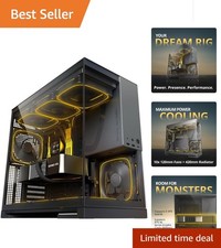 M5 Tempered Glass Mid Tower, E-ATX/ATX Gaming Case, 1.2Mm Steel, Type C, Toolles