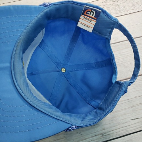 1980er Cadillac Mütze blau Seil Mütze bestickt Logo Spruch Reißverschluss Vintage Calhead - Bild 15 von 15