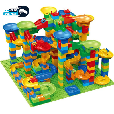 #ad 168 Pcs Marble Run Building Blocks Classic Blocks STEM Toy Bricks Set Kids Race $9.99