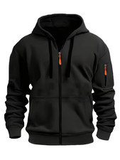 Unisex Zip Up, Sweatshirt Casual Long Sleeve, Fitness Training Jacket