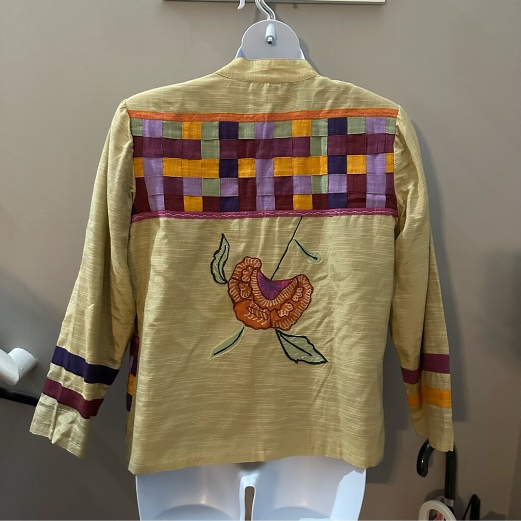 Indigo Moon Women’s Large VTG Patchwork Embroider… - image 2