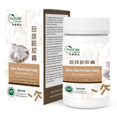 Zhen Zhu Fen Jiao Nang   Pearl Powder Form - TCM Kräuterformel   60 Kaps