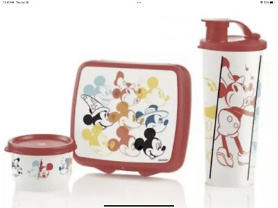 TUPPERWARE DISNEY MICKEY MOUSE LUNCH SET - TUMBLER SANDWICH KEEPER ...
