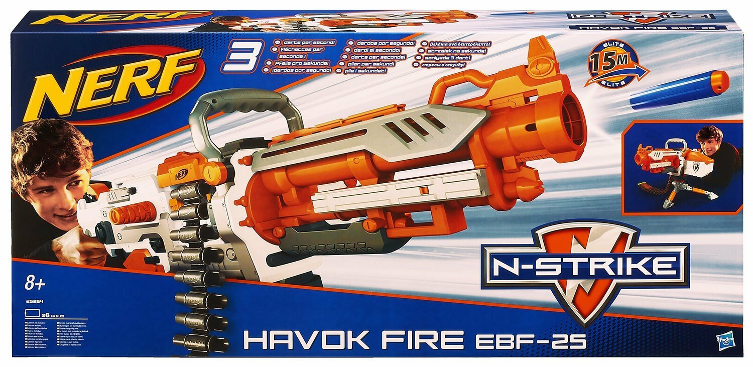 NERF VULCAN HAVOK FIRE EBF-25 BLASTER Super RARE Brand New In Box 653569998785 eBay