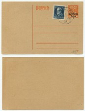 31993 - Ganzsache P 124 - ZuF Bayern Mi.Nr. 97 II. B - Stempel: Volkach 1.5.1920
