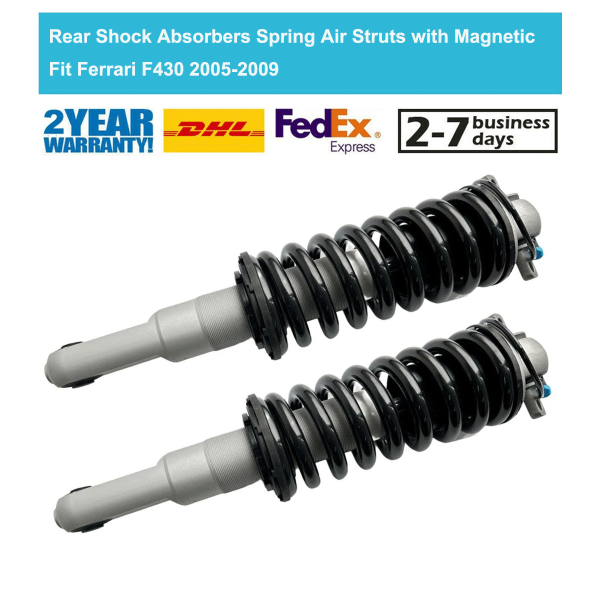 2 Rear Shock Absorber Coil Spring Struts Magnetic For Ferrari F430 05-09 4.3L 