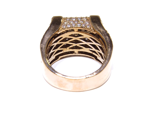 Mens 14k Rose Gold 3.00ct White Diamond Round Cut Prong Set Stunning Ring - Picture 4 of 7