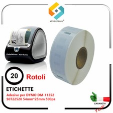 Etichette adesive per DYMO DM11352 S0722520 Label Writer 400 450 20 Rotoli