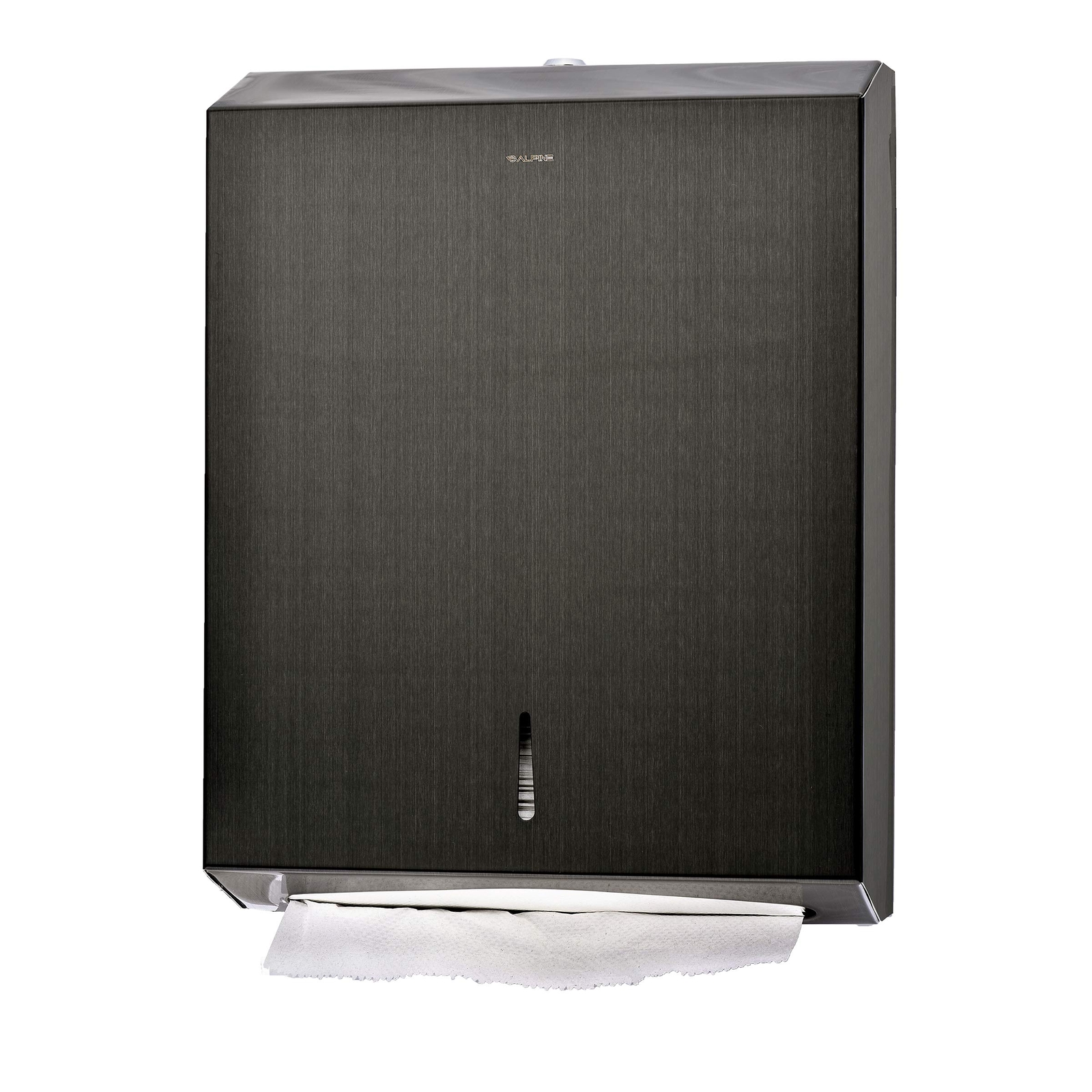Alpine Commercial Paper Towel Dispenser Wall Mount - Black Industrial Paper