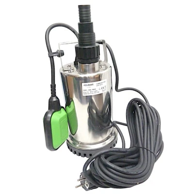 CHM GmbH® Flachsaugpumpe Edelstahl 900 Watt Kellerpumpe, Tauchpumpe, Poolpumpe