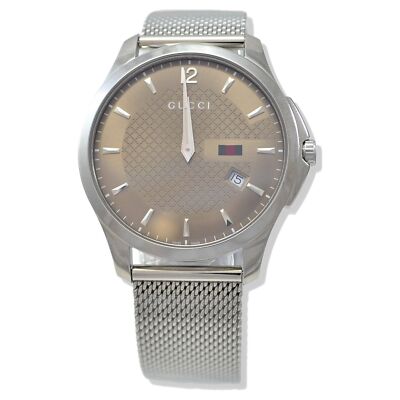 Gucci YA126310A Men's G-Timeless Brown Dial Quartz Watch