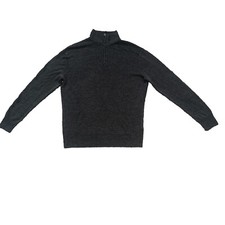 Dockers Mens 1/4 Zip Sweater Men  s Size M Long Sleeve Gray Acrylic