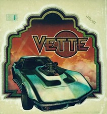 Original Vintage Chevrolet Vette Car Iron On Transfer