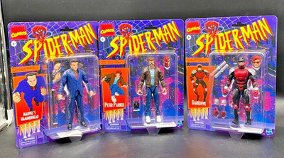 Marvel Legends Retro Spider-Man Lot x 3 Peter Parker Daredevil Hammerhead MOC