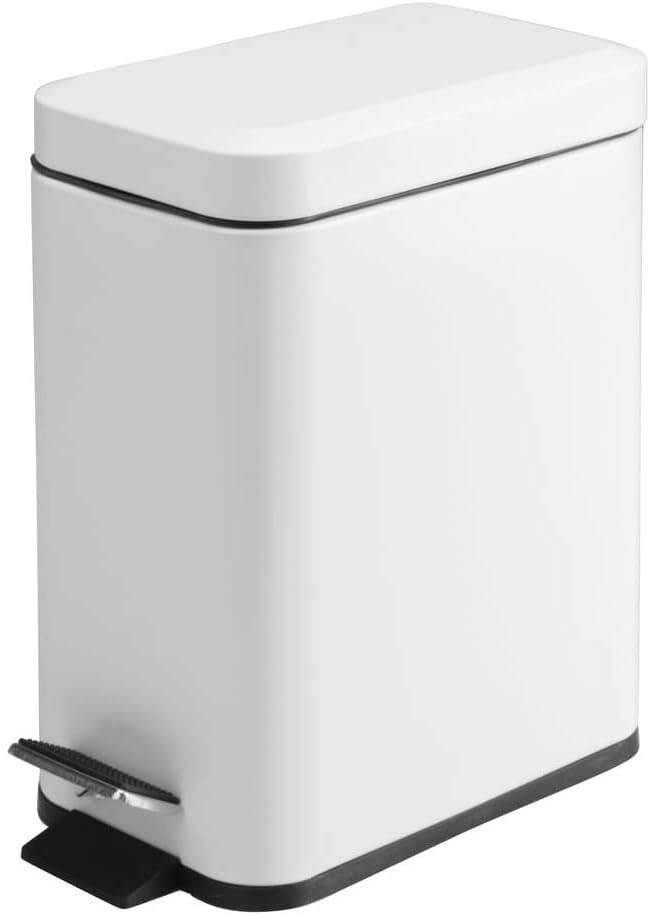 Soft Close, Slim Trash Can 1.6 Gallon with Anti - Bag Slip Liner and Lid, Use...