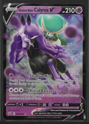 shadow rider calyrex v pokemon card value Shadow Rider Calyrex V 204/198 Pokmon card from Chilling Reign for sale at  best price