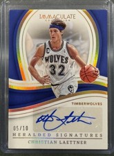 2022-23 Panini Immaculate Heralded Signatures Christian Laettner /10 Gold Auto
