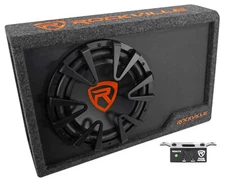 Rockville RWS12CA Slim 1200 Watt 12" Amplified Powered Car Subwoofer Enclosure