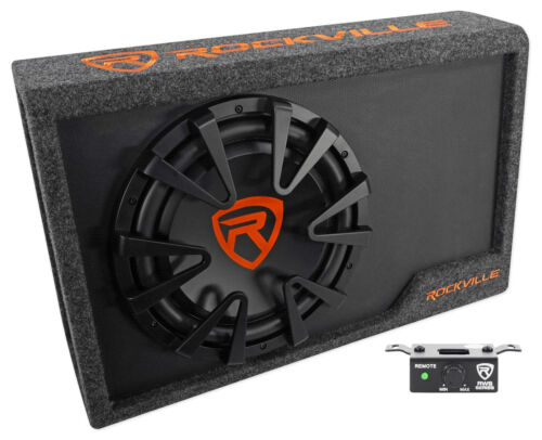 Rockville RWS12CA Slim 1200 Watt 12" Amplified Powered Car Subwoofer Enclosure - Picture 1 of 7