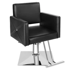 Black All Purpose Hydraulic Barber Chair Salon Hair Styling Beauty Spa Equipment