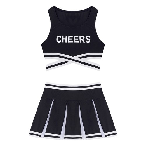 Kids Girls Cheerleading Outfits Dance Costume Dress Uniform Dress Up Party - Picture 124 of 130