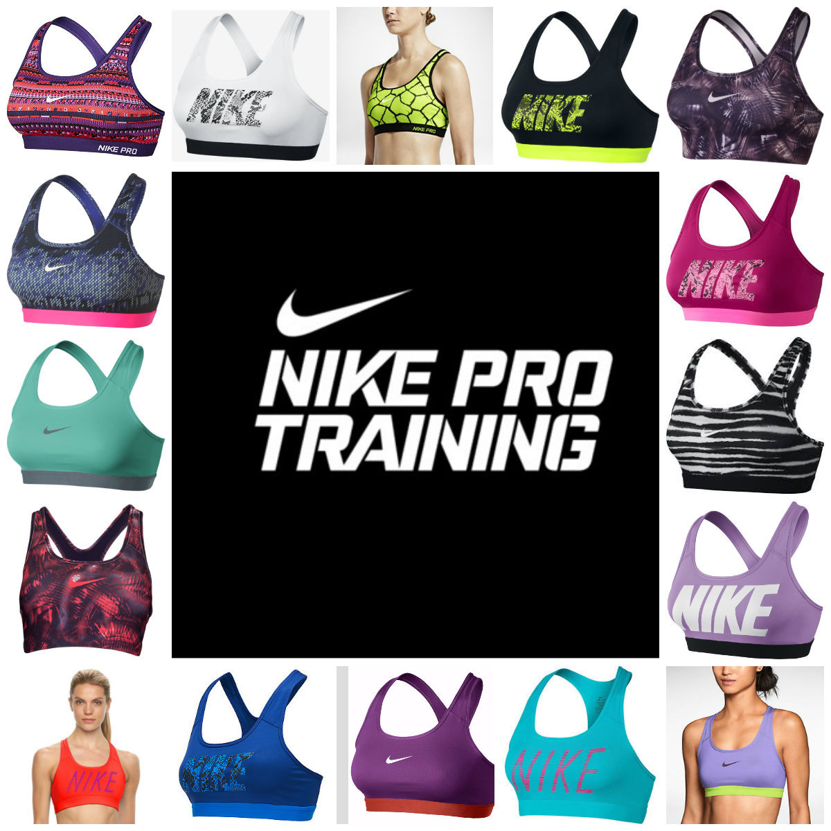 NIKE PRO Womens Sports Bras Asst Colors/Patterns XS-XL Med