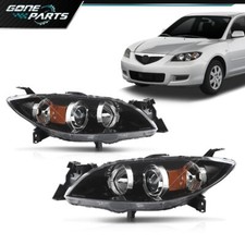 Fit For 2004-2009 Mazda 3 Sedan 4-door Projector Headlights Headlamp Leftright