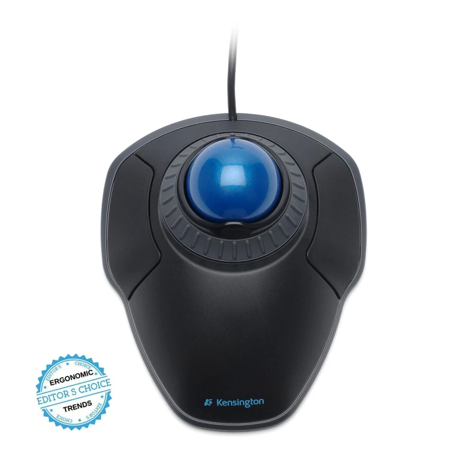 Kensington Orbit Trackball Mouse with Scroll Ring Wired Black 72337 - image 2 of 4
