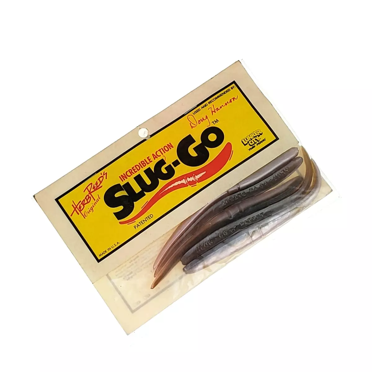 Vintage Herb Reed Lunker City - Slug-Go - 6 Arkansas Shiner Soft Stickbait  5ct