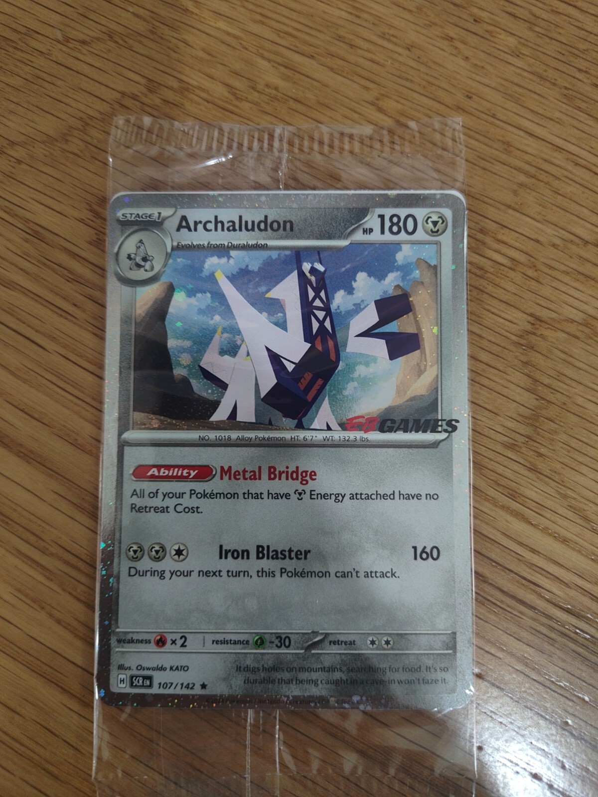 Pokemon TCG Scarlet & Violet Promo EBGAMES Archaludon 107/142 (SEALED)