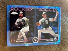 2024 Topps Chrome Update Sapphire Anthony Molina / Evan Justice RC #USCS270