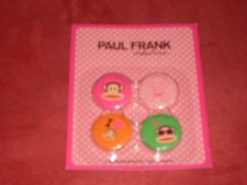 Paul Frank industries 4 Button / Ansteckbutton "Affe" (neu)
