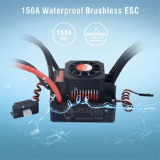 SURPASSHOBBY KK 150A ESC Waterproof for 1/8 RC Car 4076 4068 Brushless RC Motor
