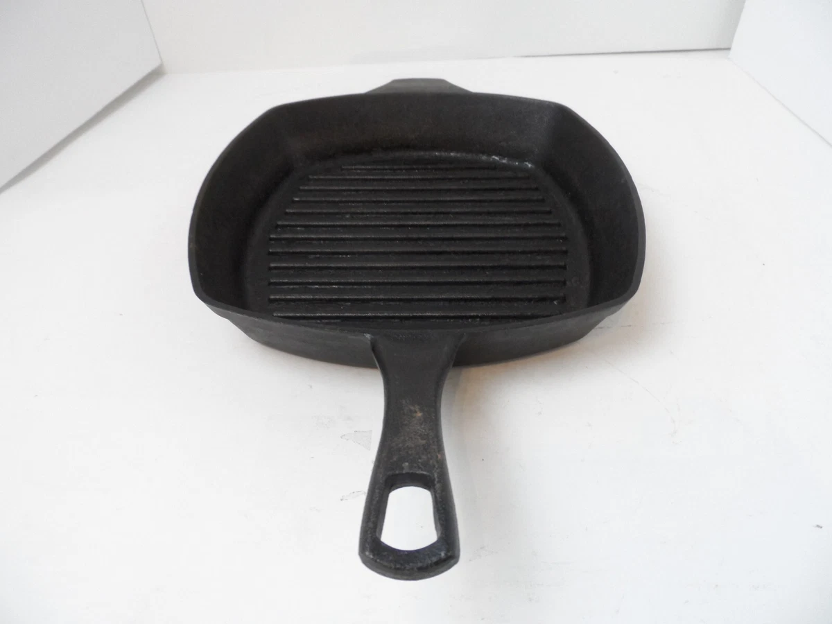 Cast by Calphalon Griddle Large Square Cast Iron Grill Pan Skillet 10x10