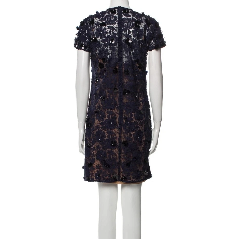 Abito Michael Kors tubino in pizzo con applicazione paillettes size EU S