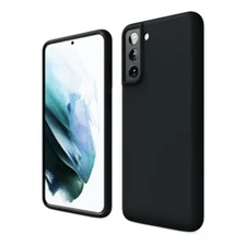 Slim Soft Silicone Protective Skin Case Cover BLACK For Samsung S21+ Plus