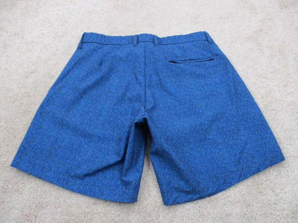 Pantalones Cortos Robert Graham Hombres 32 Azul Rendimiento Calce Clásico Preppy Chino Golf 32x8 Foto 3 de 4