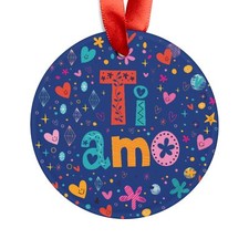 TI AMO, Italian Love, Italy Gift, Blue Personalized Acrylic Ornament Gift