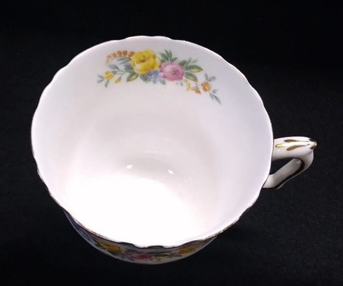 Crown Staffordshire England Blue Lyric Tunic Cup & Saucer Fine Bone China - Picture 6 of 12