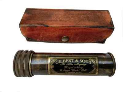 Vintage Antique Brass Kaleidoscope Gilbert & Sons Handmade Nautical King Gift