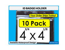 10 Pack NEW ID Badge Holder Card Protector
