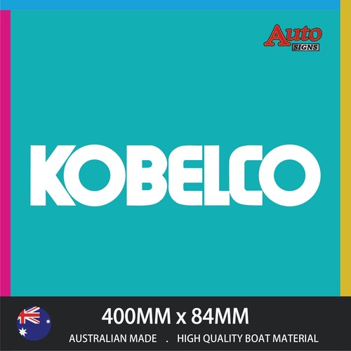 KOBELCO EXCAVATORS STICKER DECAL CONSTRUCTION  400MM WHITE - Picture 1 of 2