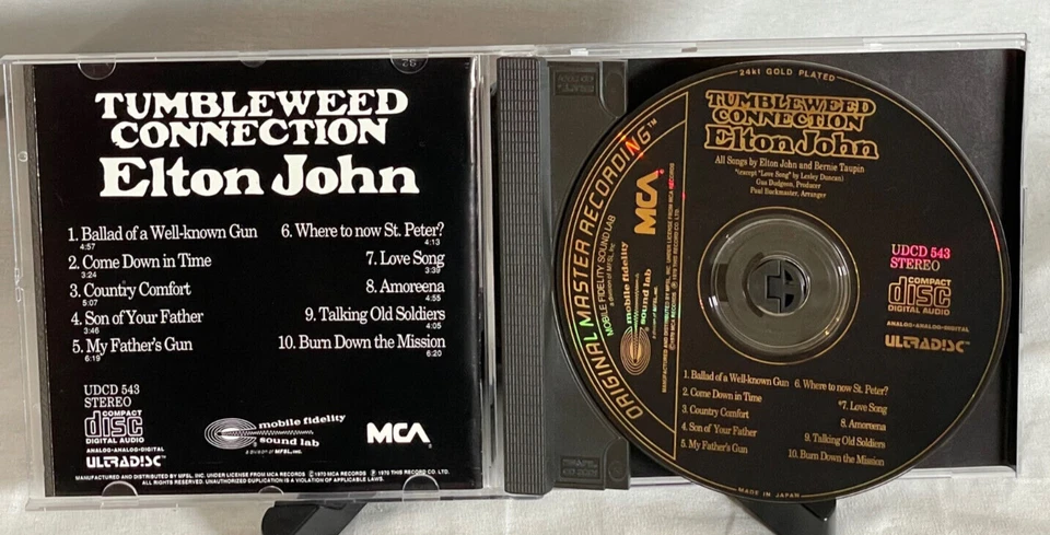 Elton John Tumbleweed Connection Ltd Ed Ultradisc Gold CD MFSL UDCD-543 Japan Foto 3 de 4