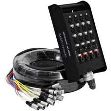 Seismic Audio - 12 Channel 50 Foot Snake Cable 4 Returns (XLR & TRS)