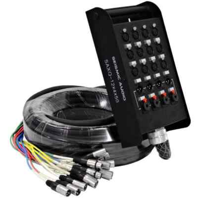 Seismic Audio - 12 Channel 50 Foot Snake Cable 4 Returns (XLR & TRS)